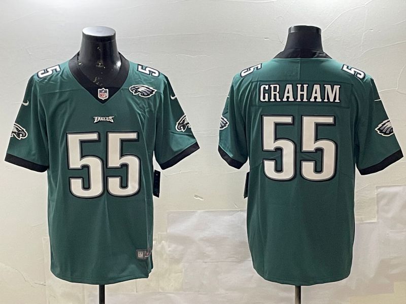 Men Philadelphia Eagles #55 Graham Green Second generations 2025 Nike Vapor Limited NFL Jersey style 4